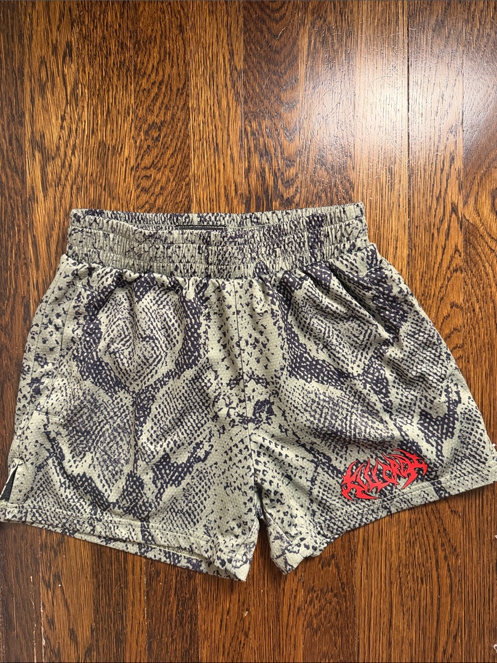 Kill Crew MUAY THAI SHORTS SNAKE - GREEN / BLACK- *missing drawstring*